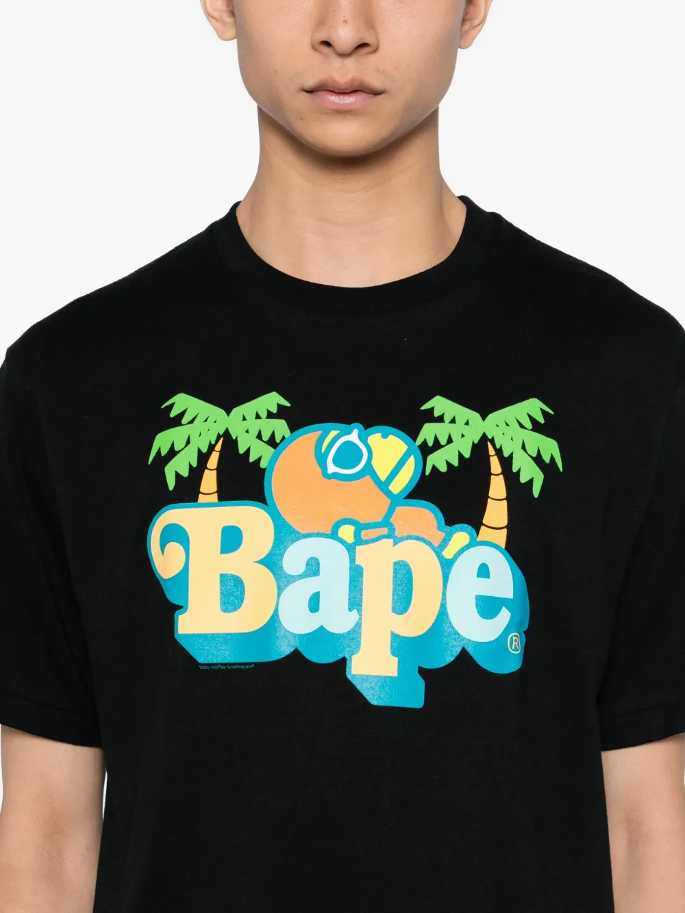 A BATHING APE T-shirt met print Zwart