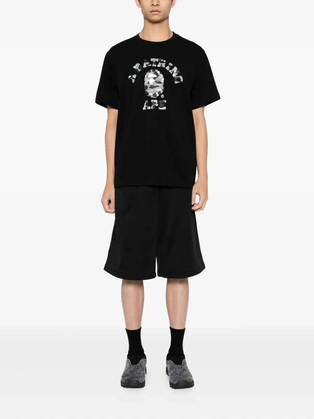 A BATHING APE T-shirt met print Zwart