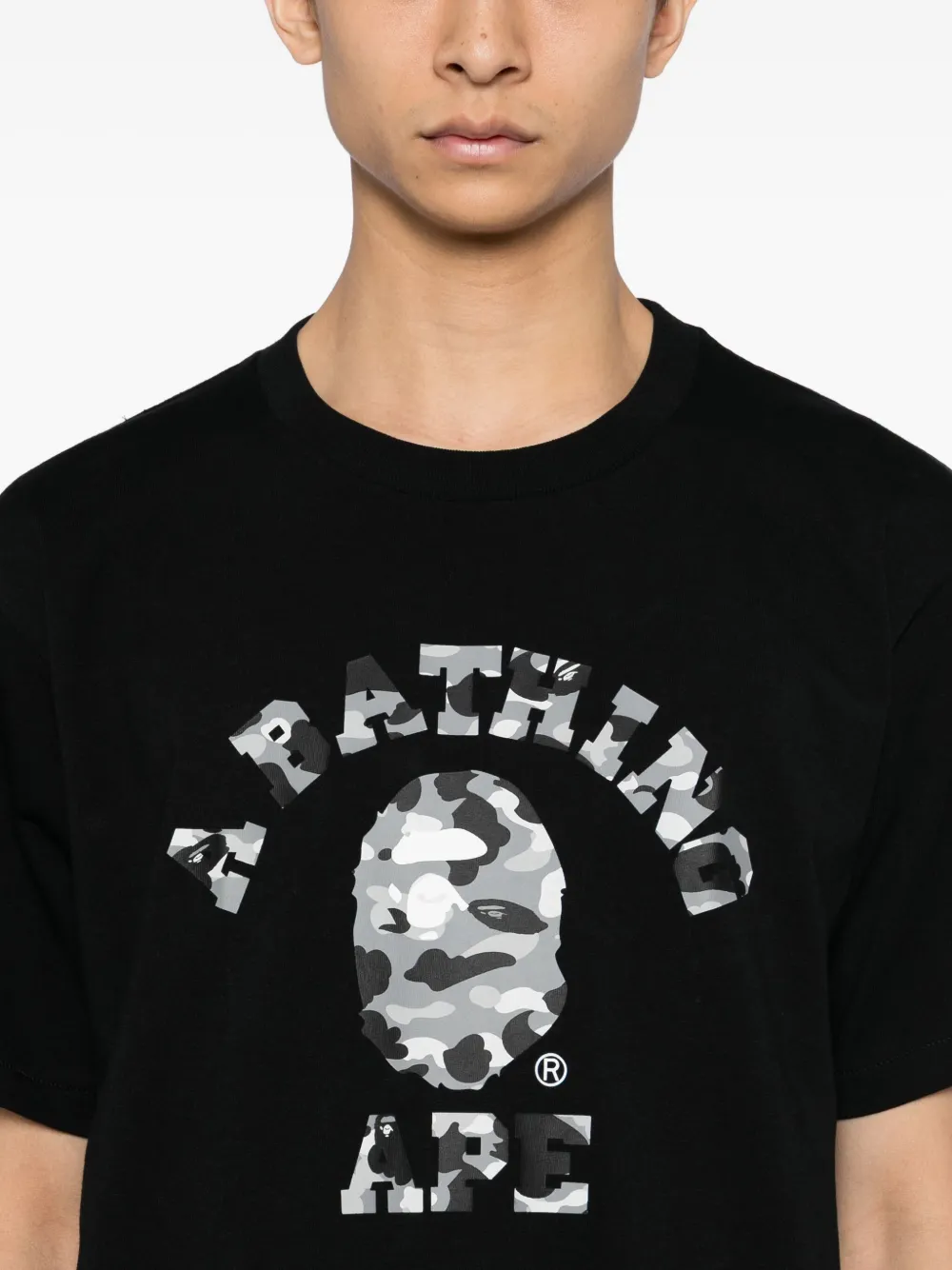 A BATHING APE T-shirt met print Zwart