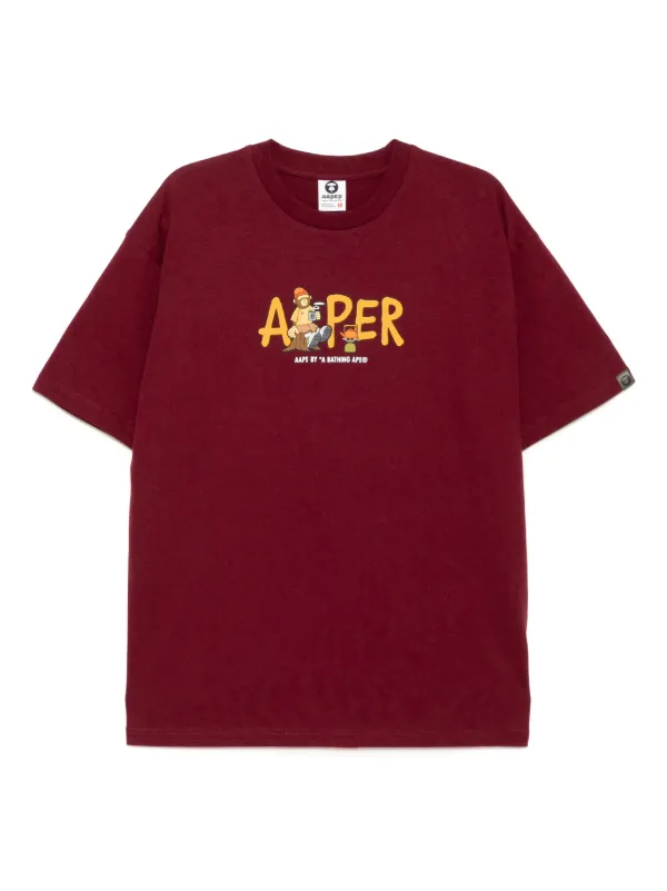 AAPE BY *A BATHING APE® Aaper T-shirt Red FARFETCH TR