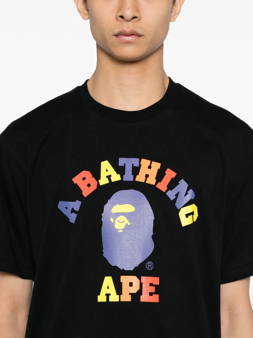 A BATHING APE T-shirt met print Zwart