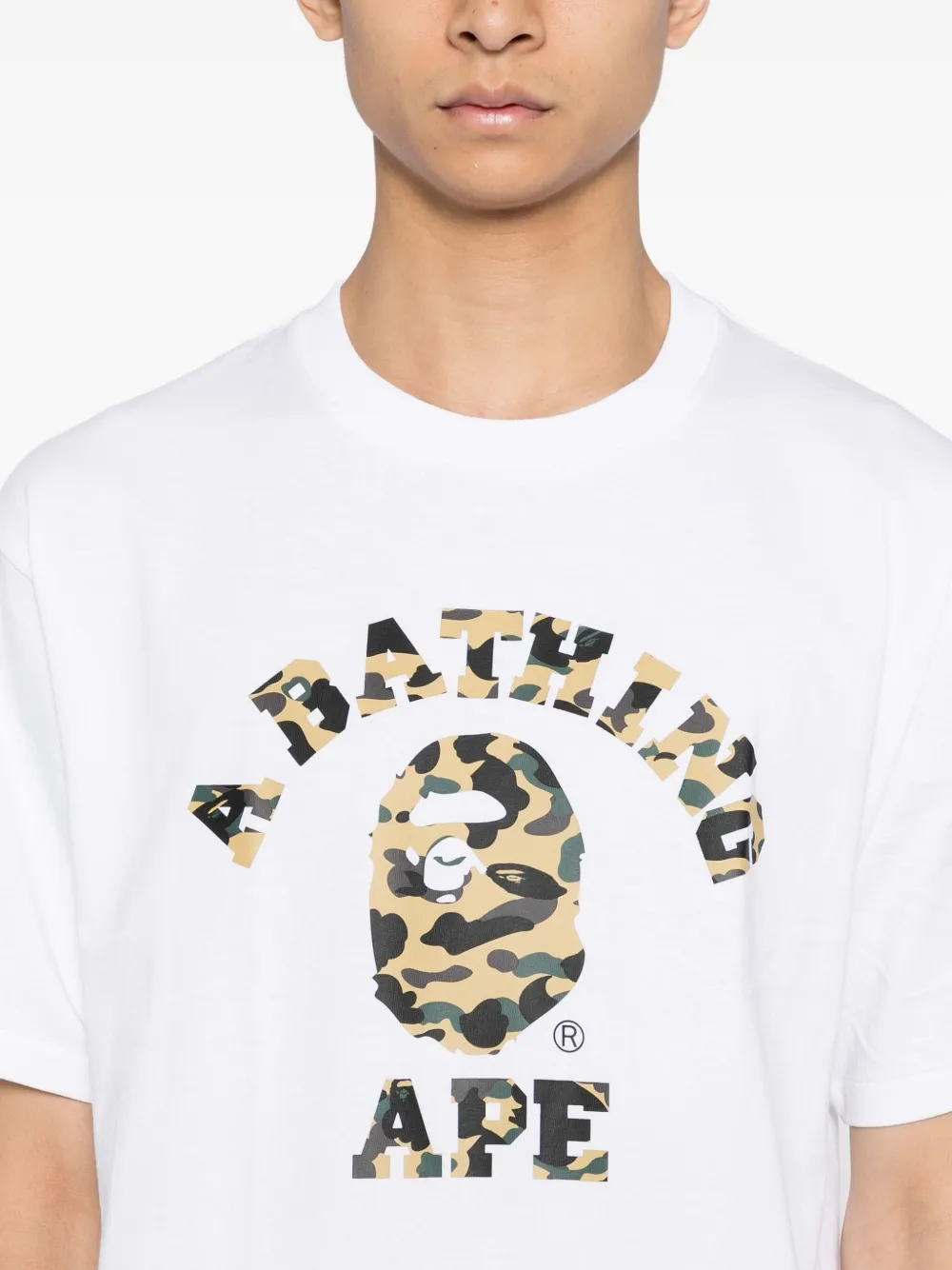 A BATHING APE T-shirt met print Wit