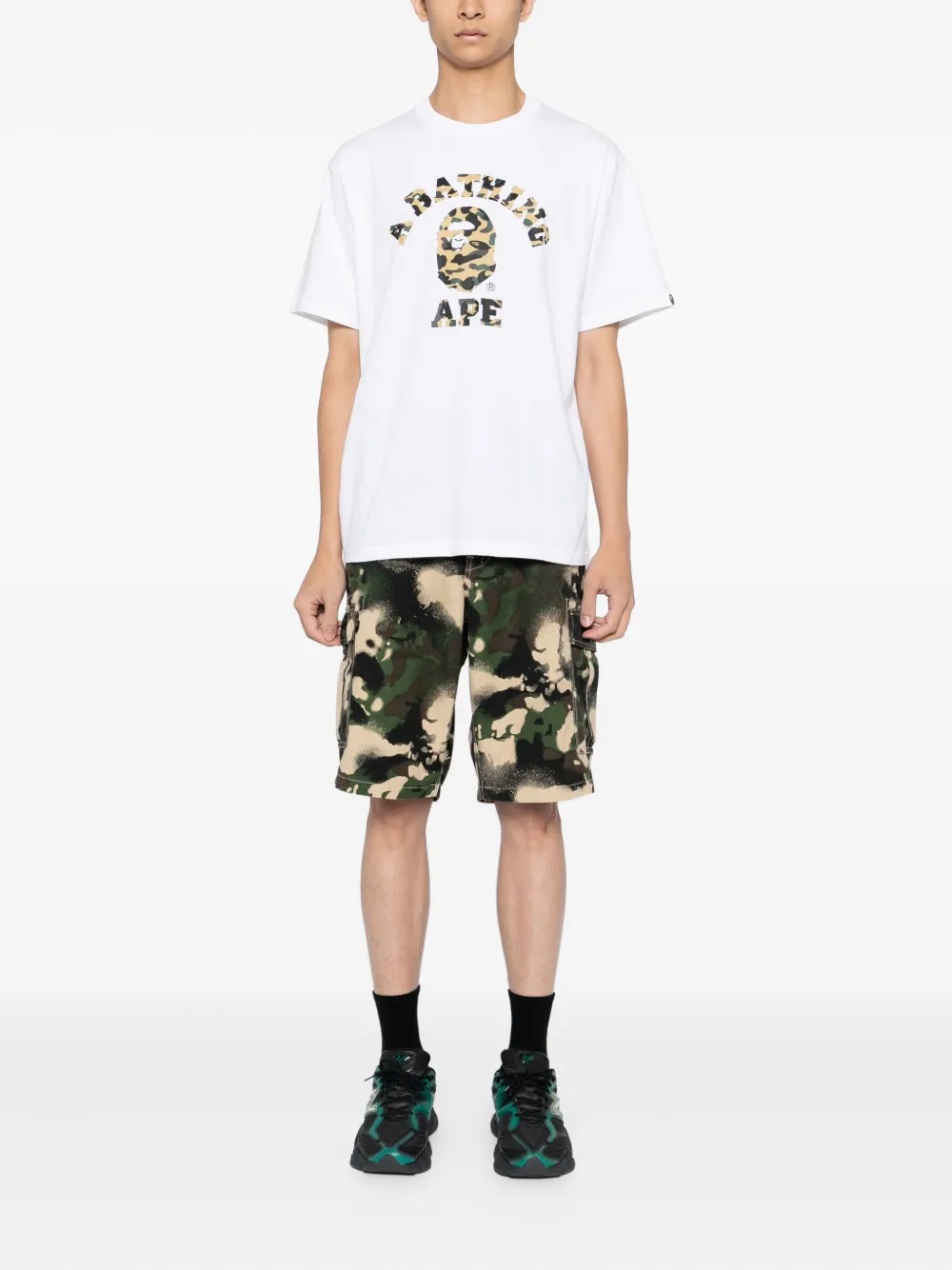 A BATHING APE T-shirt met print Wit