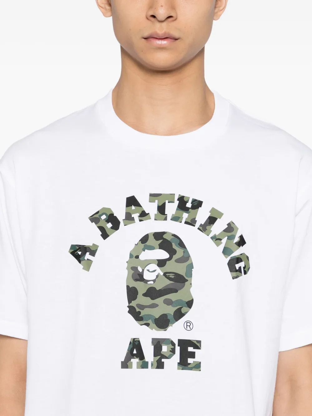 A BATHING APE T-shirt met print Wit
