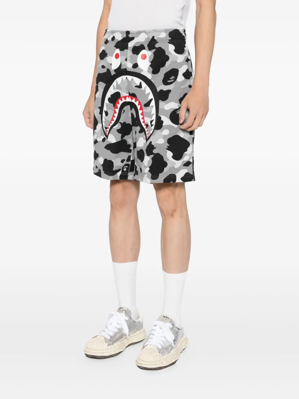 A BATHING APE 1st Camo Shark trainingsshorts Grijs