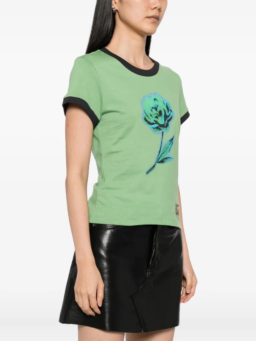 GANNI T-shirt met grafische print Groen