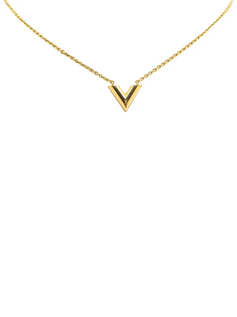 Louis Vuitton Pre-Owned collier Essential V Necklace en plaqué or (2020)