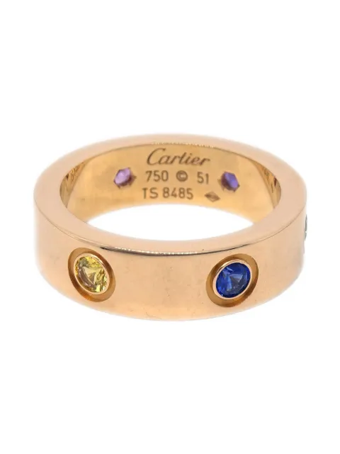 Cartier خاتم 'لوف' ذهب وردي عيار 18 مرصع بحجر كريم من عقد التسعينيات-الألفينيات