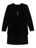 Saint Laurent Pre-Owned 1990-2000s velour ensemble - Black