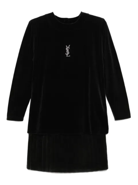 Saint Laurent Pre-Owned 1990-2000s velour ensemble