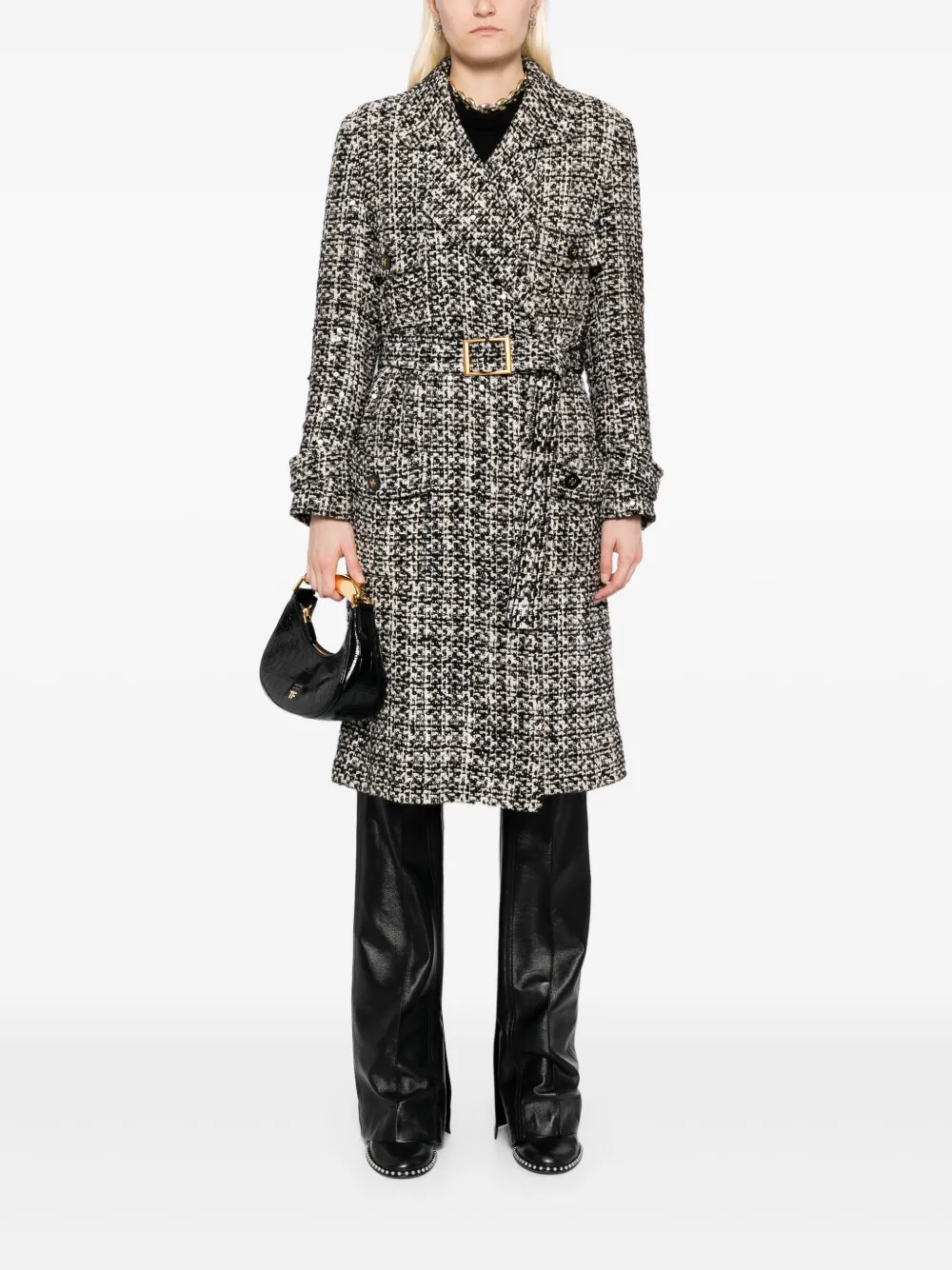 CHANEL Pre-Owned 1990-2000s tweed coat | Image 2