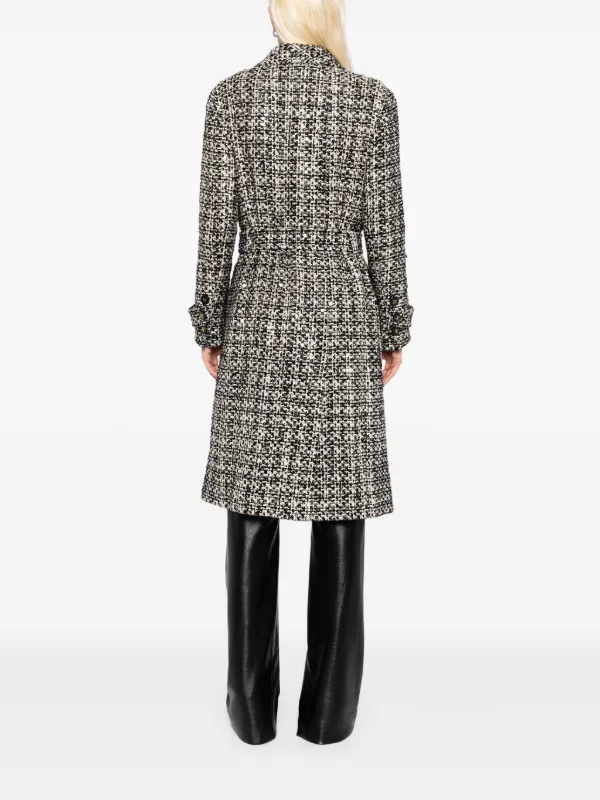 CHANEL Pre-Owned 1990-2000s ツイードコート | ブラック | FARFETCH JP