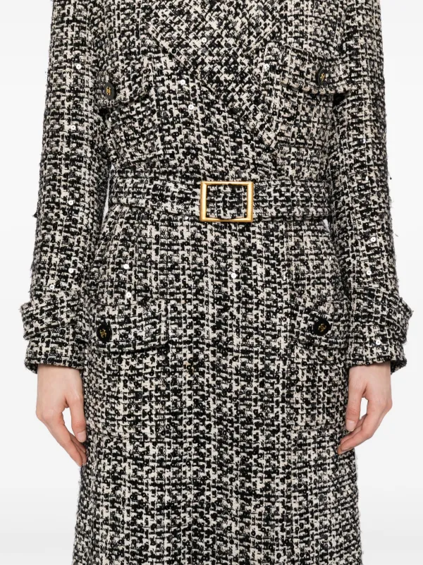 CHANEL Pre-Owned 1990-2000s ツイードコート | ブラック | FARFETCH JP