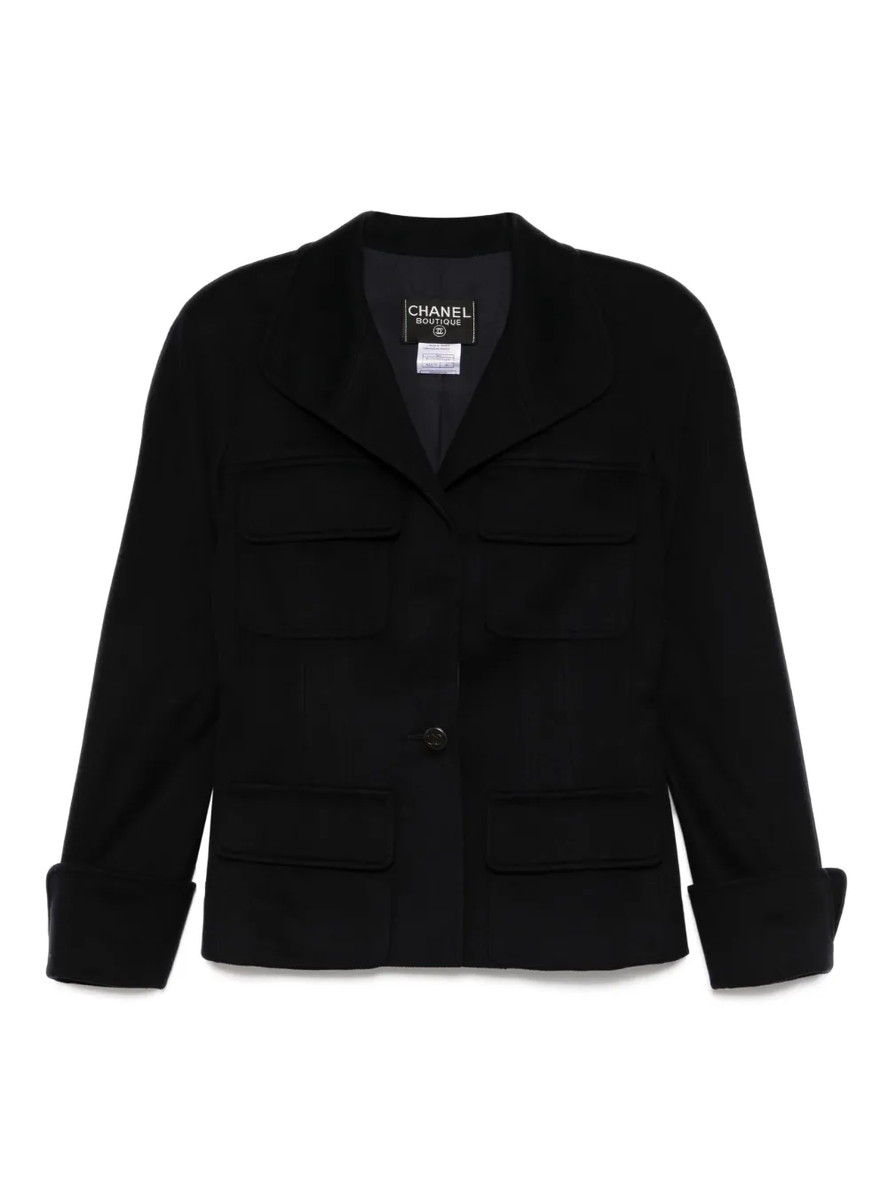 CHANEL Pre-Owned 1998 cashmere jacket - ブルー CHANEL Pre-Owned 1998 cashmere jacket - ブルー