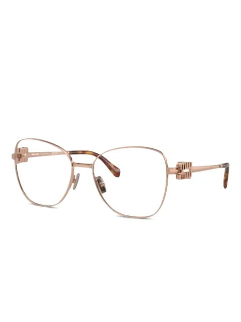 Miu Miu Eyewear logo-plaque metal glasses