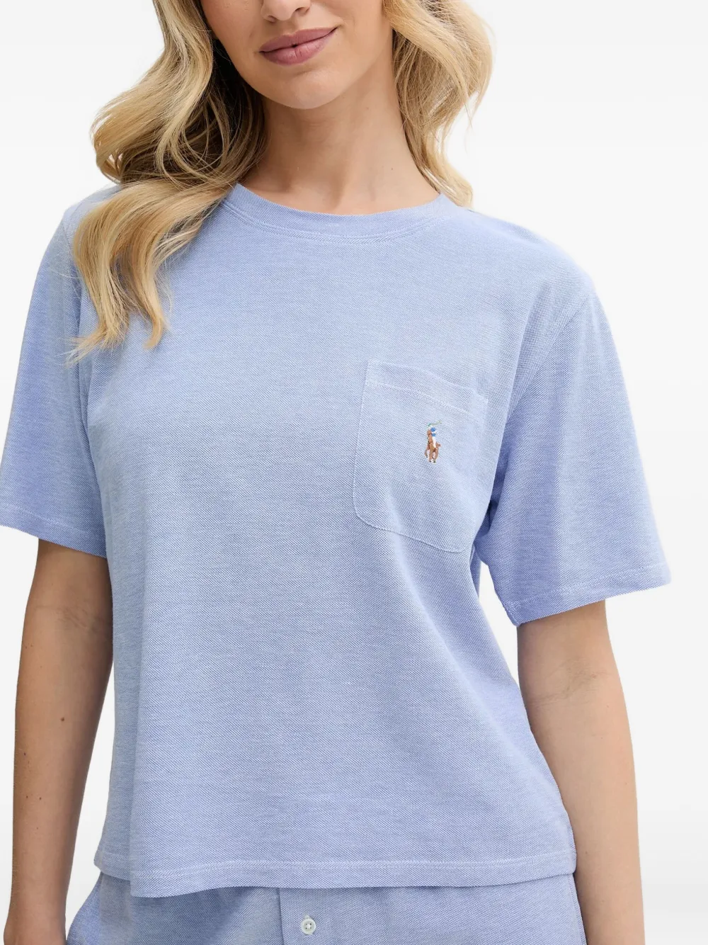 Polo Ralph Lauren Logo Pyjama Set In Blue
