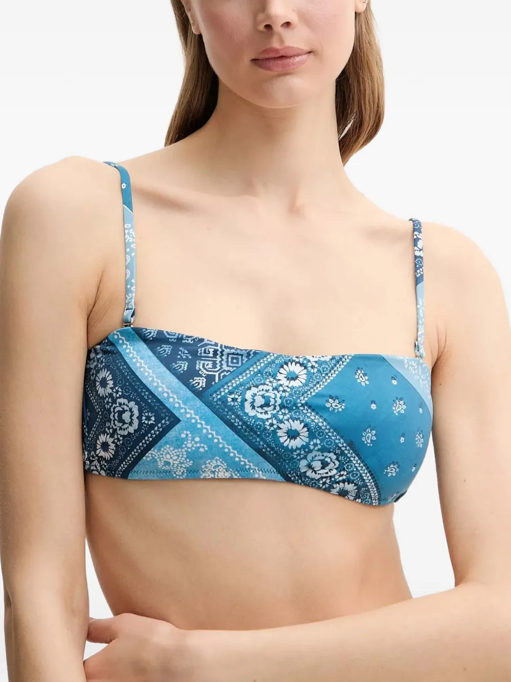 Polo Ralph Lauren Bikinioberteil mit Paisley-Print - Blau