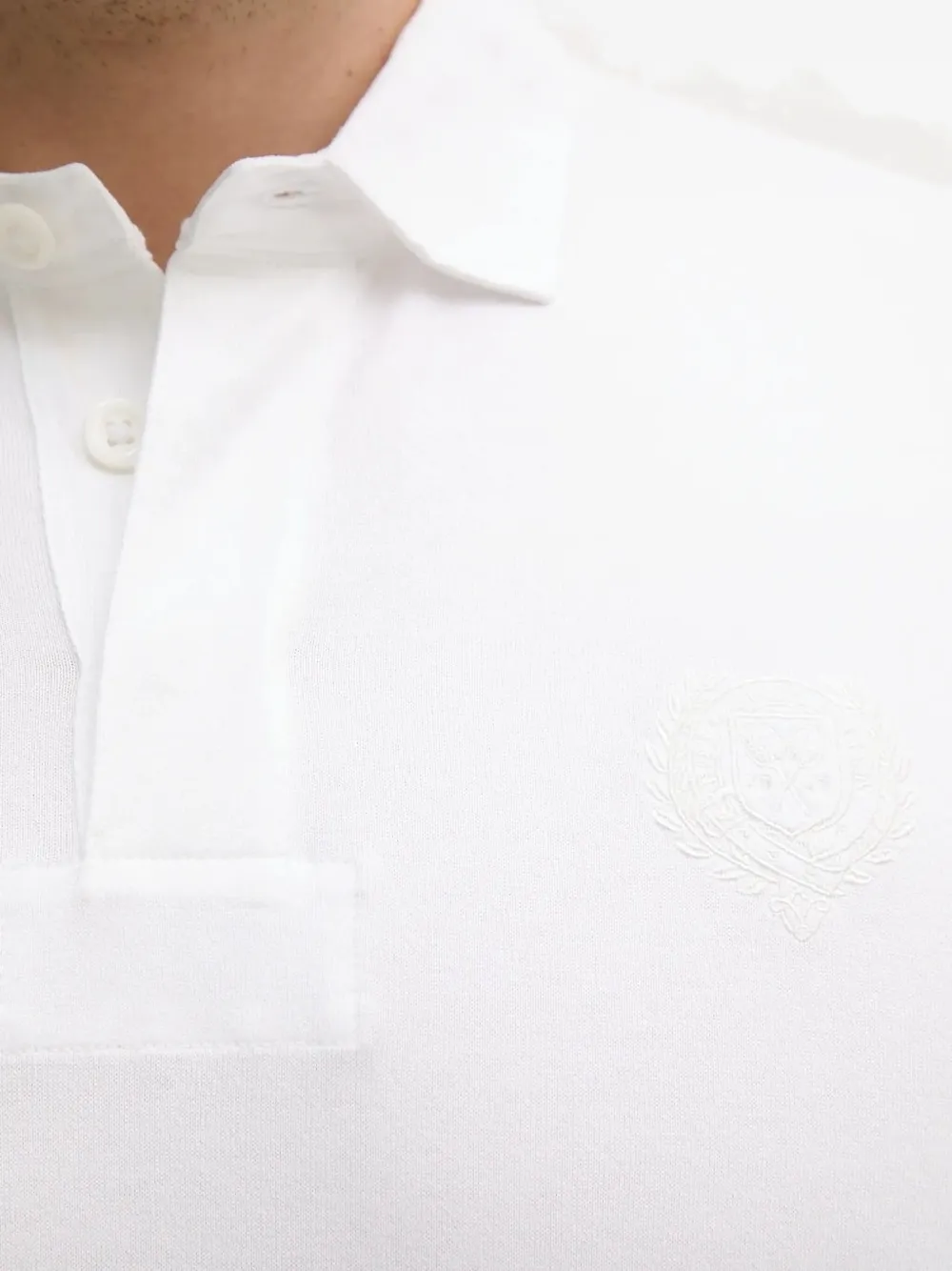 Polo Ralph Lauren Poloshirt met borduurwerk en lange mouwen Wit