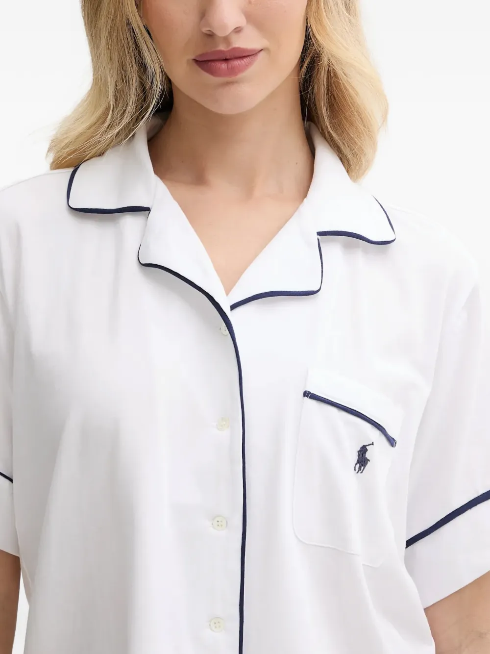  Polo Ralph Lauren Pigiama Con Ricamo - Bianco 