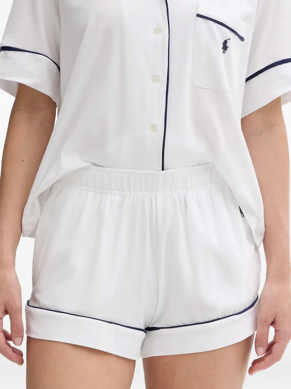 Polo Ralph Lauren Pyjama met geborduurd logo en afwerking Wit