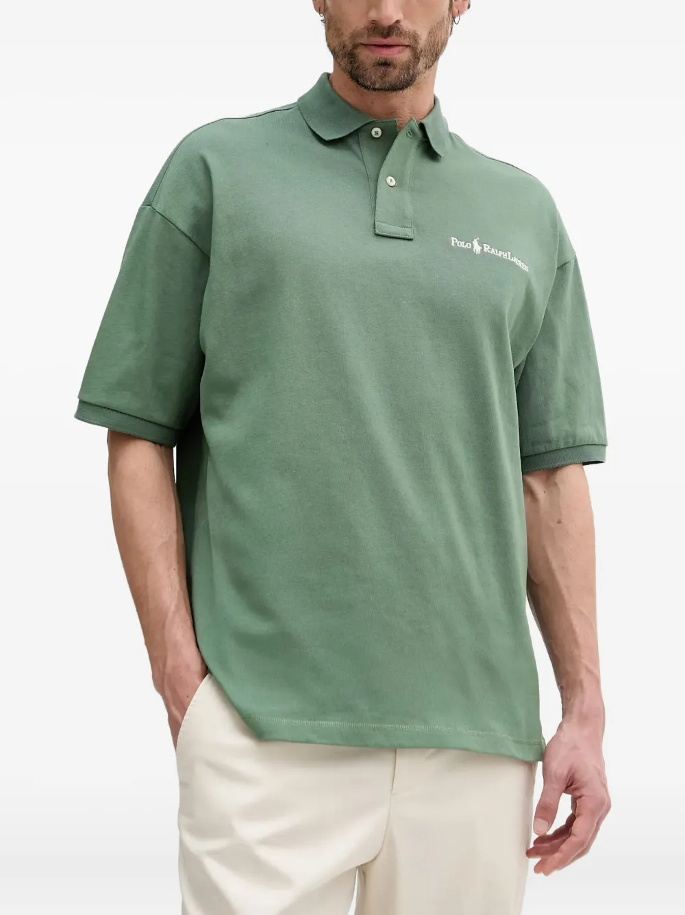 logo-embroidered polo shirt