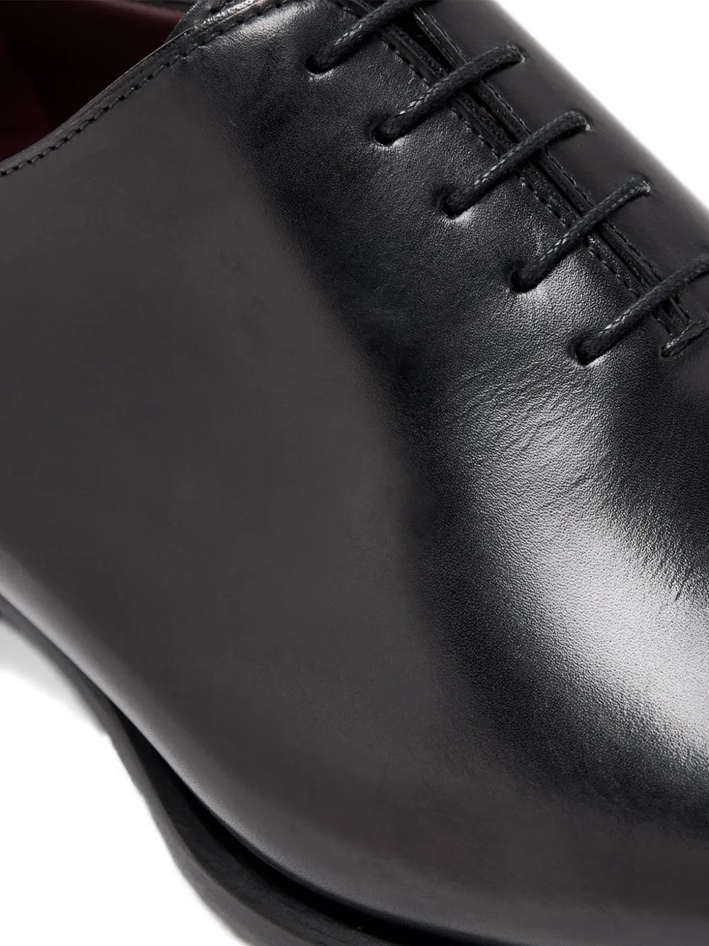 Brioni Leather Lace-up Oxford Shoes In Black