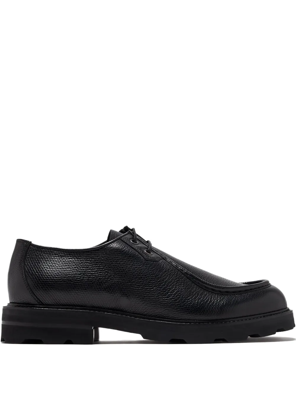 Brioni textured-leather derby shoes Black
