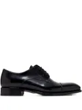 Brioni leather cap-toe derby shoes - Black