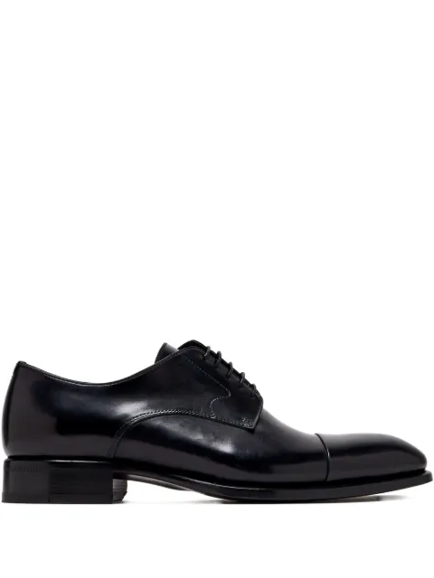 Brioni leather cap-toe derby shoes