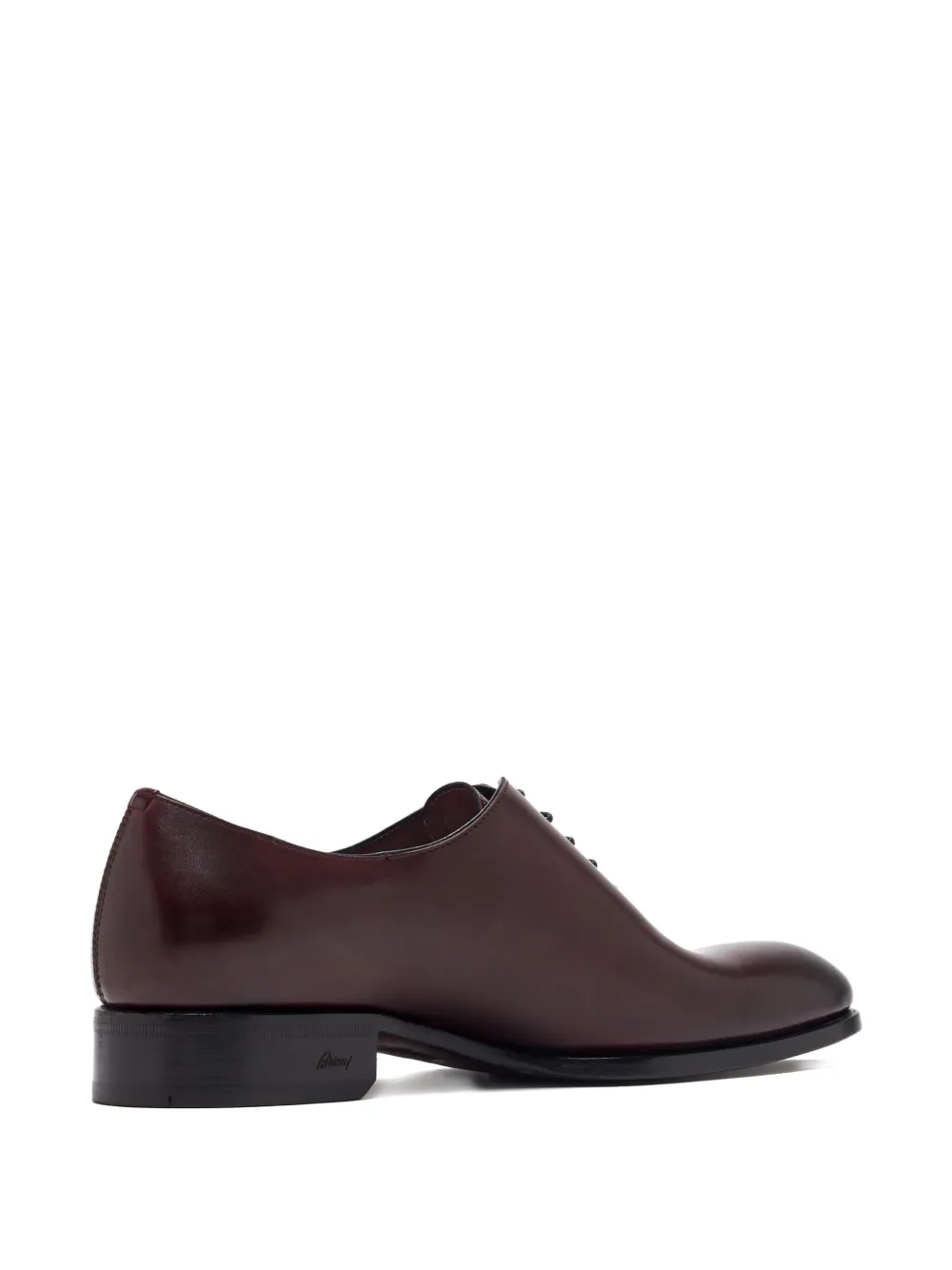 Brioni Leather Lace-up Oxford Shoes In Brown