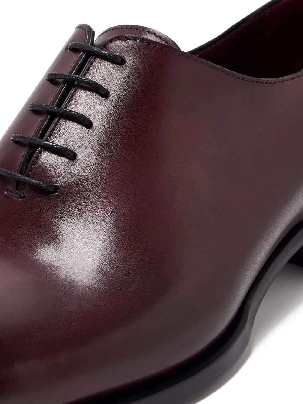Brioni leather lace-up oxford shoes Brown