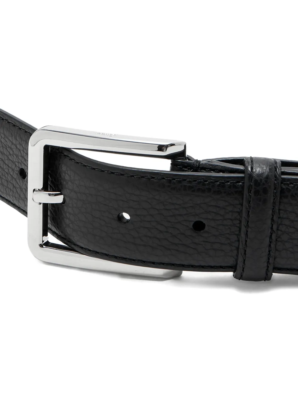Brioni pebble-leather belt - Zwart