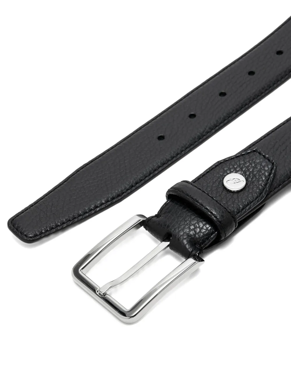 Brioni Gespriem van bewerkt leer Zwart