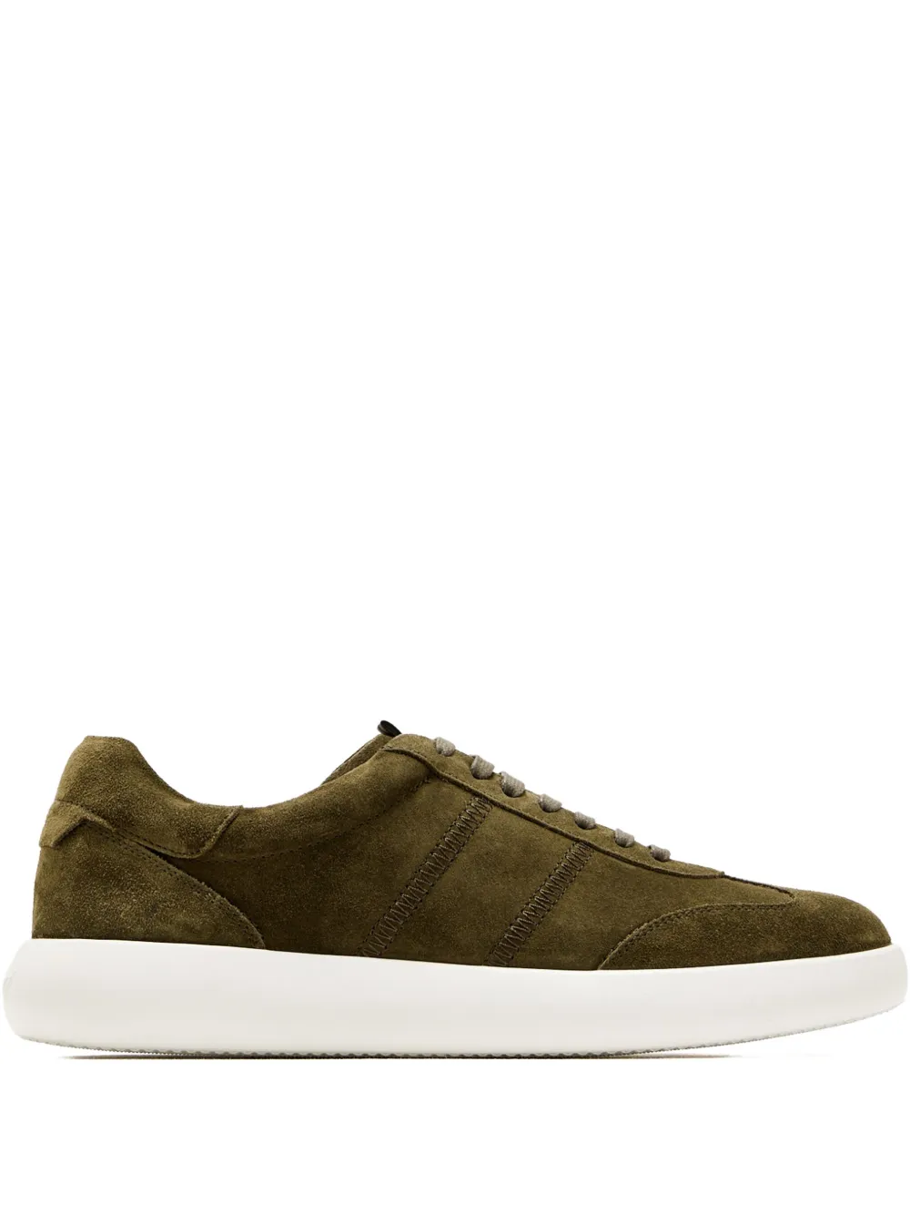 Brioni suede panelled sneakers Green