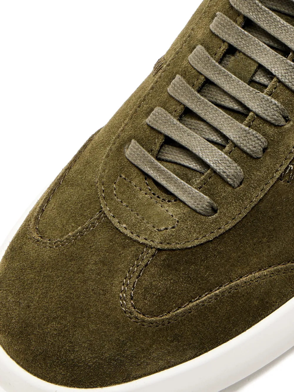 Brioni Suede Panelled Sneakers In Green