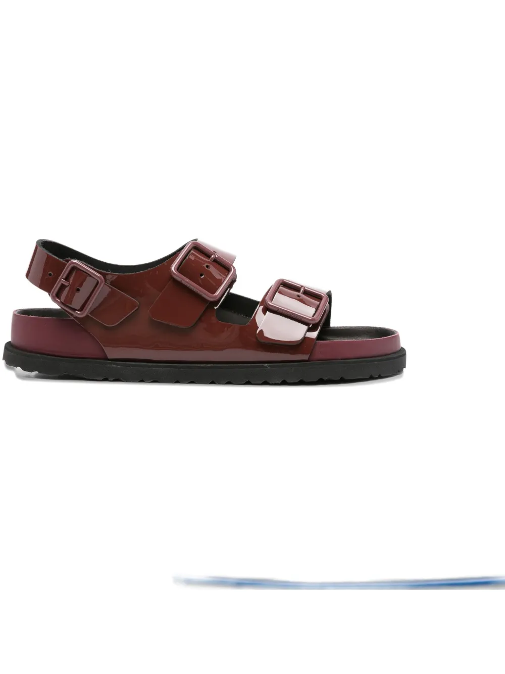 Birkenstock Milano patent-leather buckle sandals - Rosso