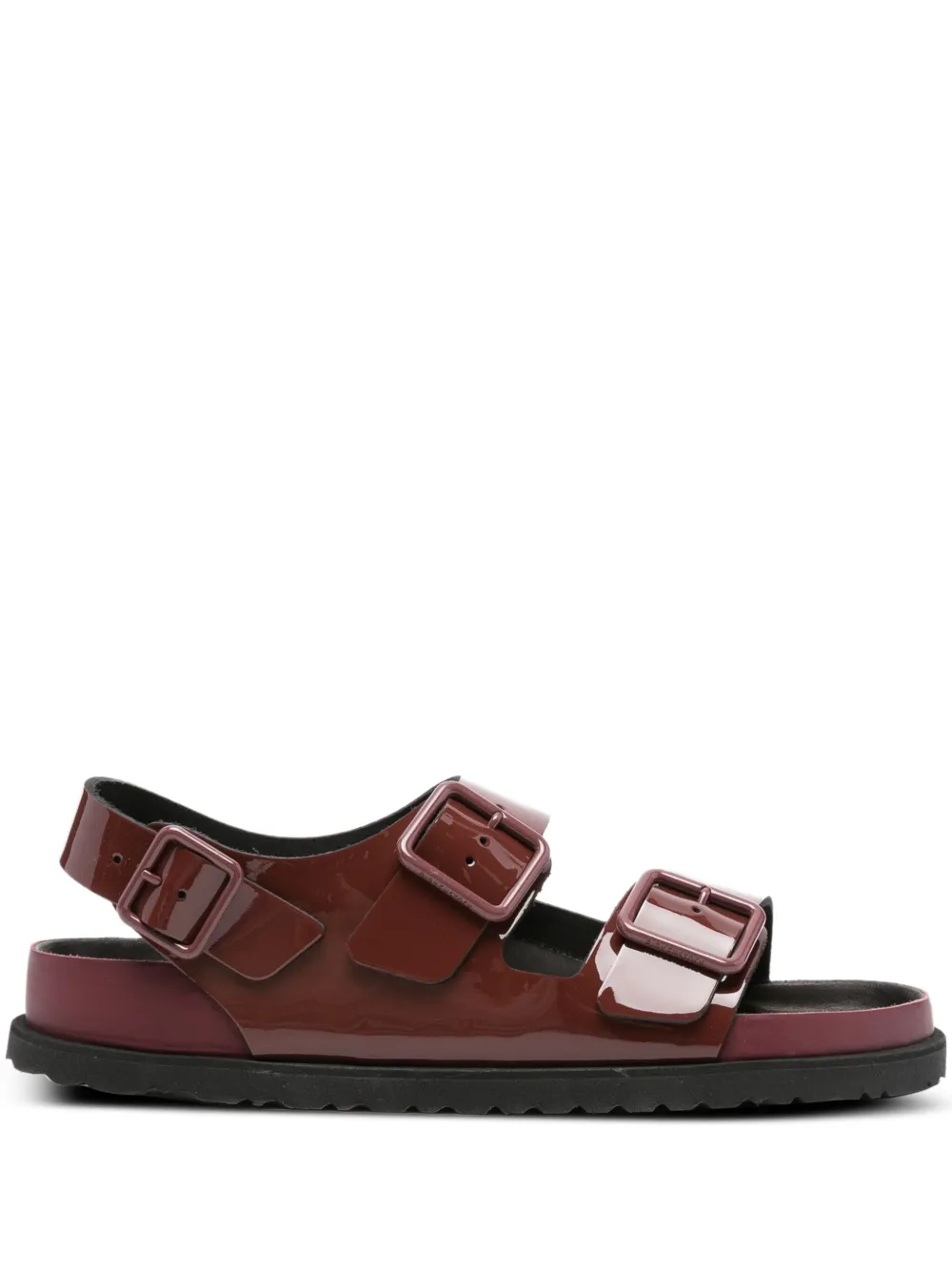 Birkenstock Milano lakleren sandalen met gesp Rood