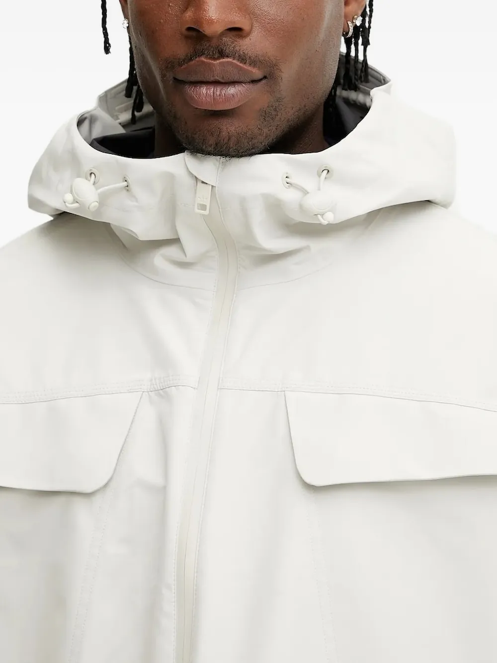 adidas Jack met capuchon en zak Wit