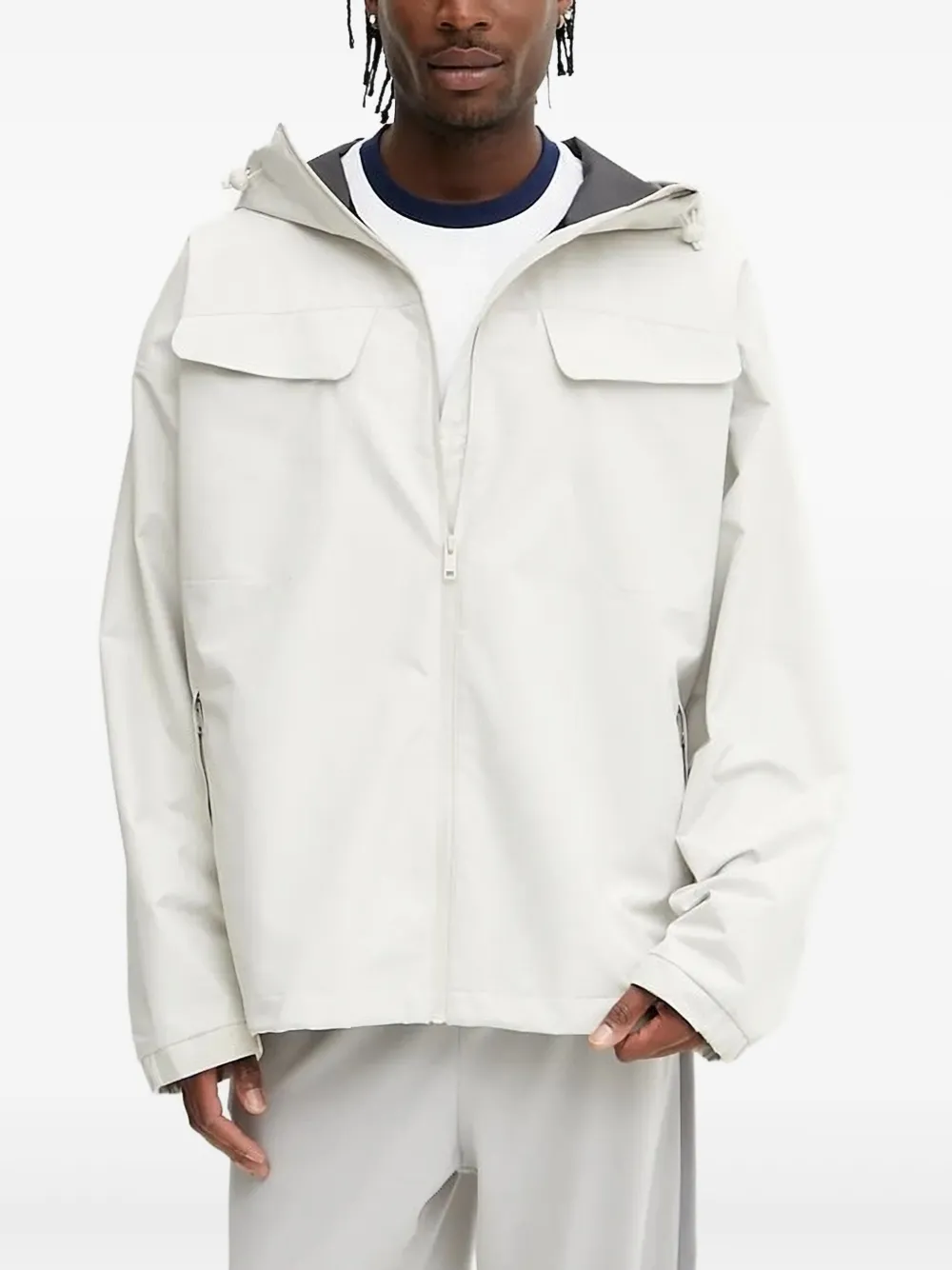 adidas Jack met capuchon en zak Wit