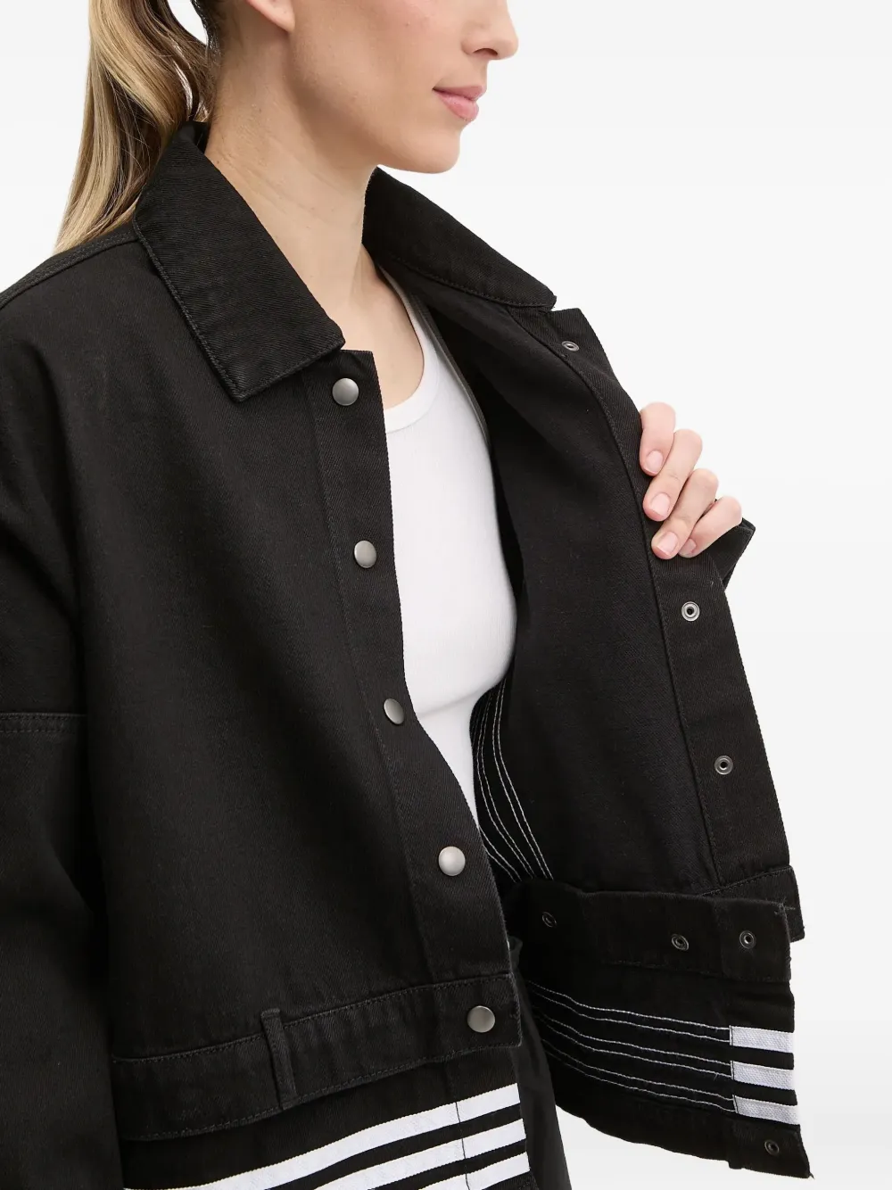 Adidas Originals Three-stripe Denim Jacket