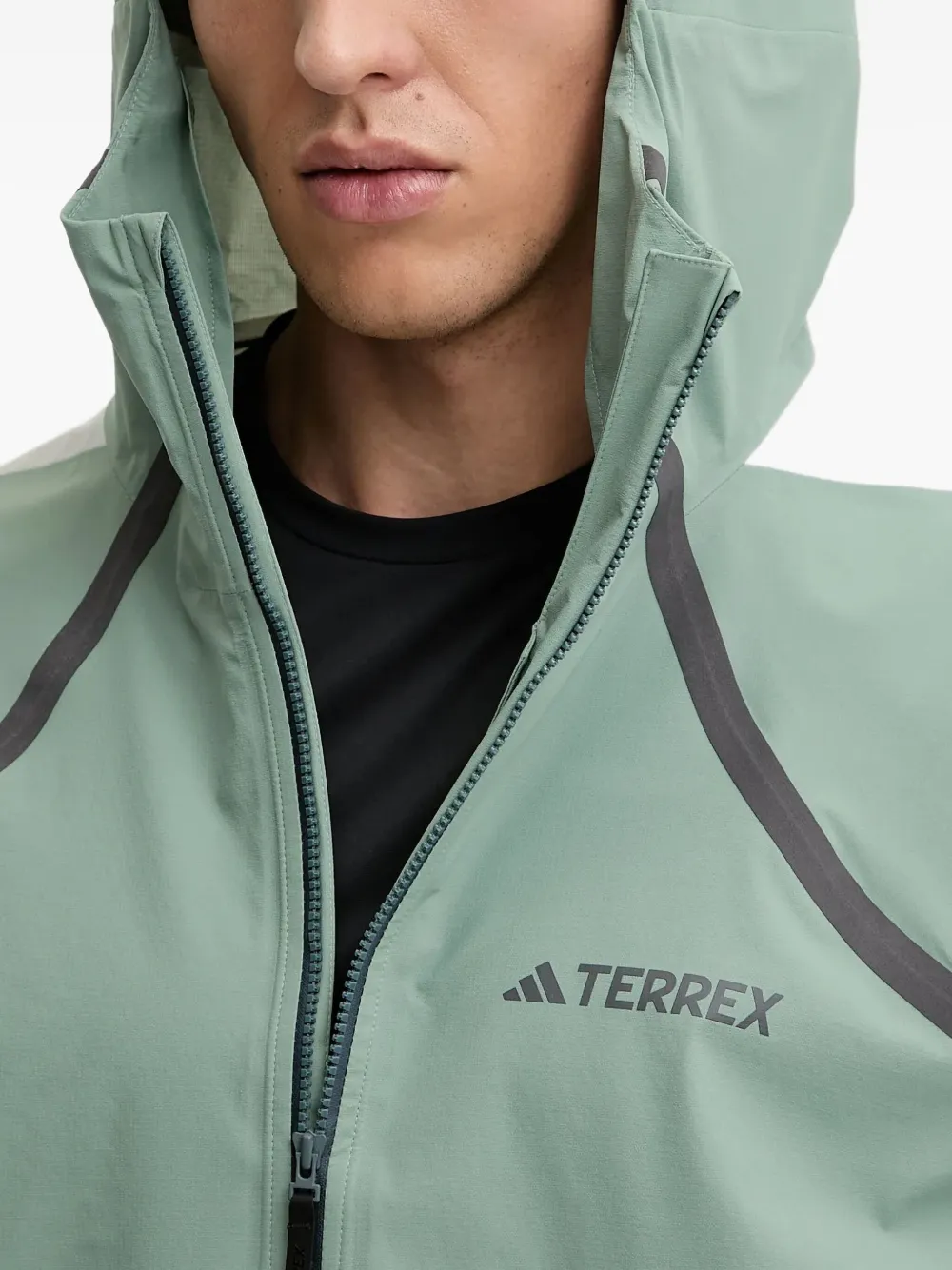 adidas x National Geographic Rain.Rdy hooded panelled jacket Groen