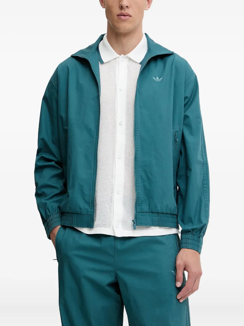 adidas Originals Firebird three-stripe track jacket - グリーン adidas Originals Firebird three-stripe track jacket - グリーン