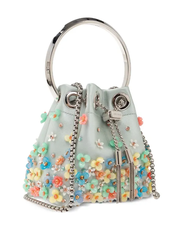Jimmy Choo Micro Bon Bon Bucket Bag | Green | FARFETCH