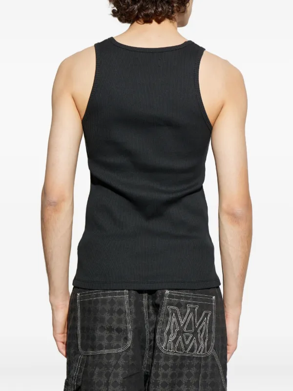 AMIRI リブ タンクトップ | ブラック | FARFETCH JP