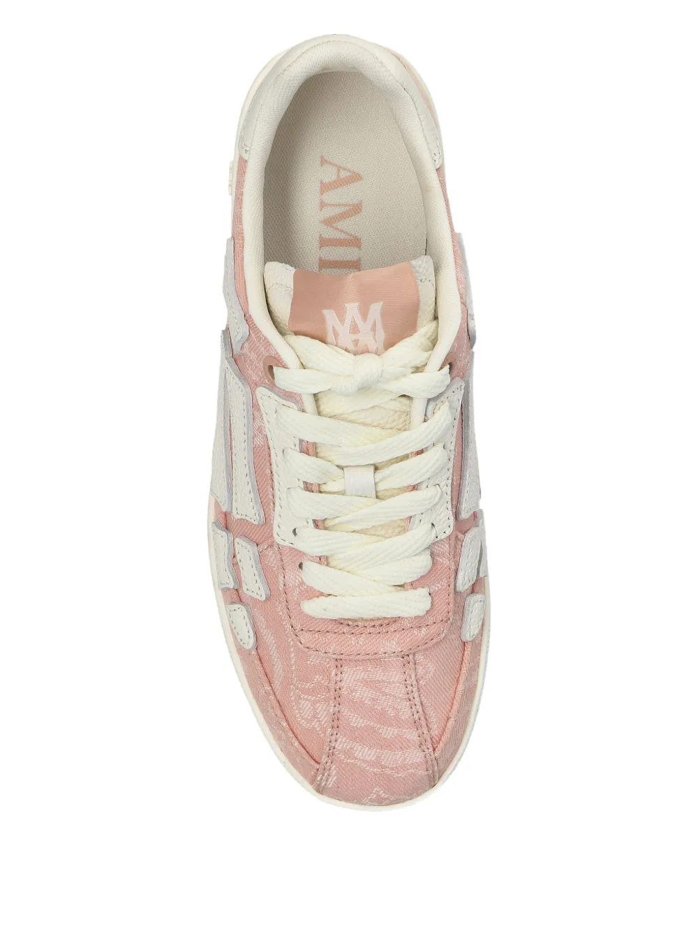 AMIRI monogram-embossed lace-up sneakers Pink
