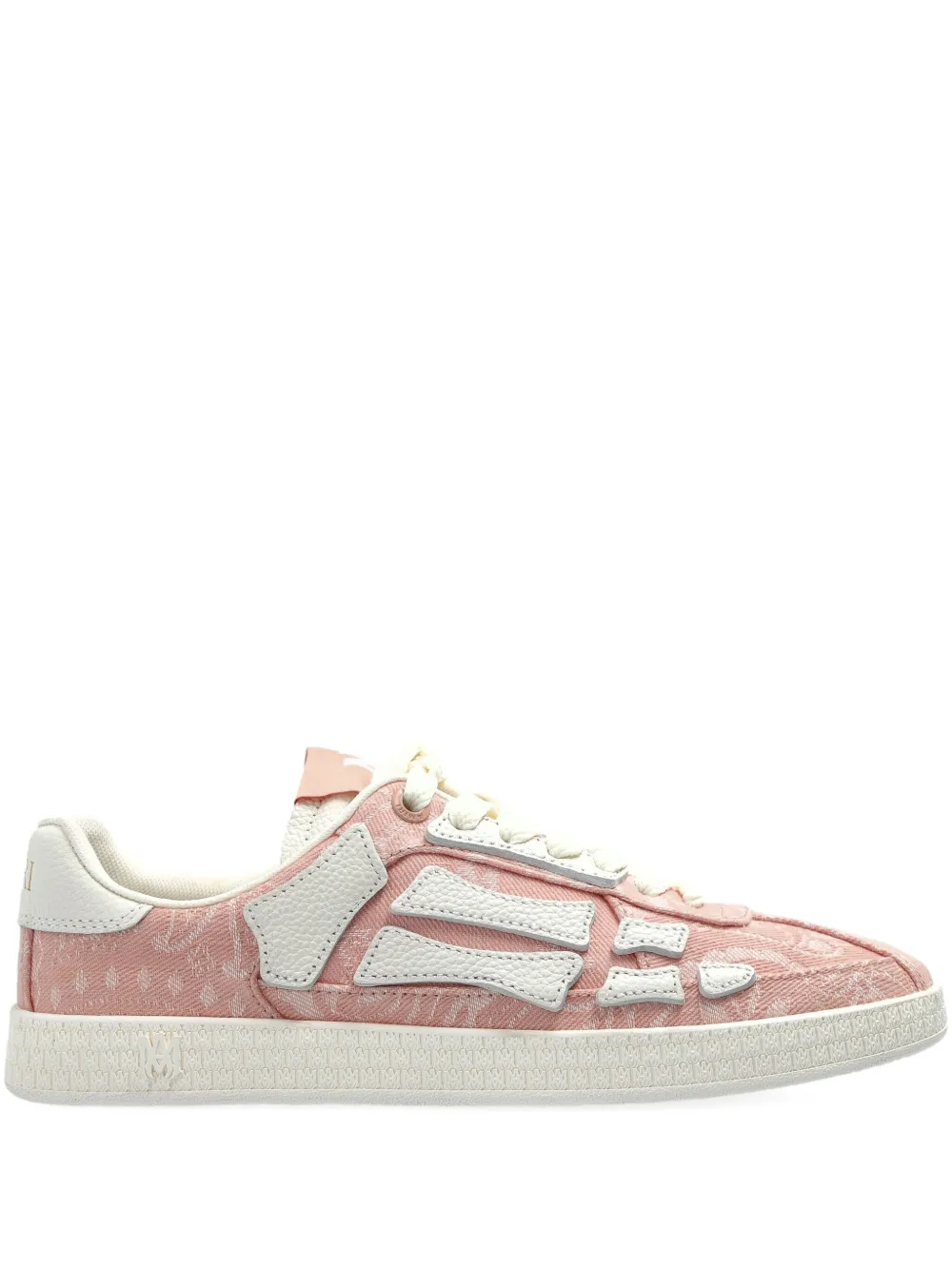 AMIRI monogram-embossed lace-up sneakers Pink