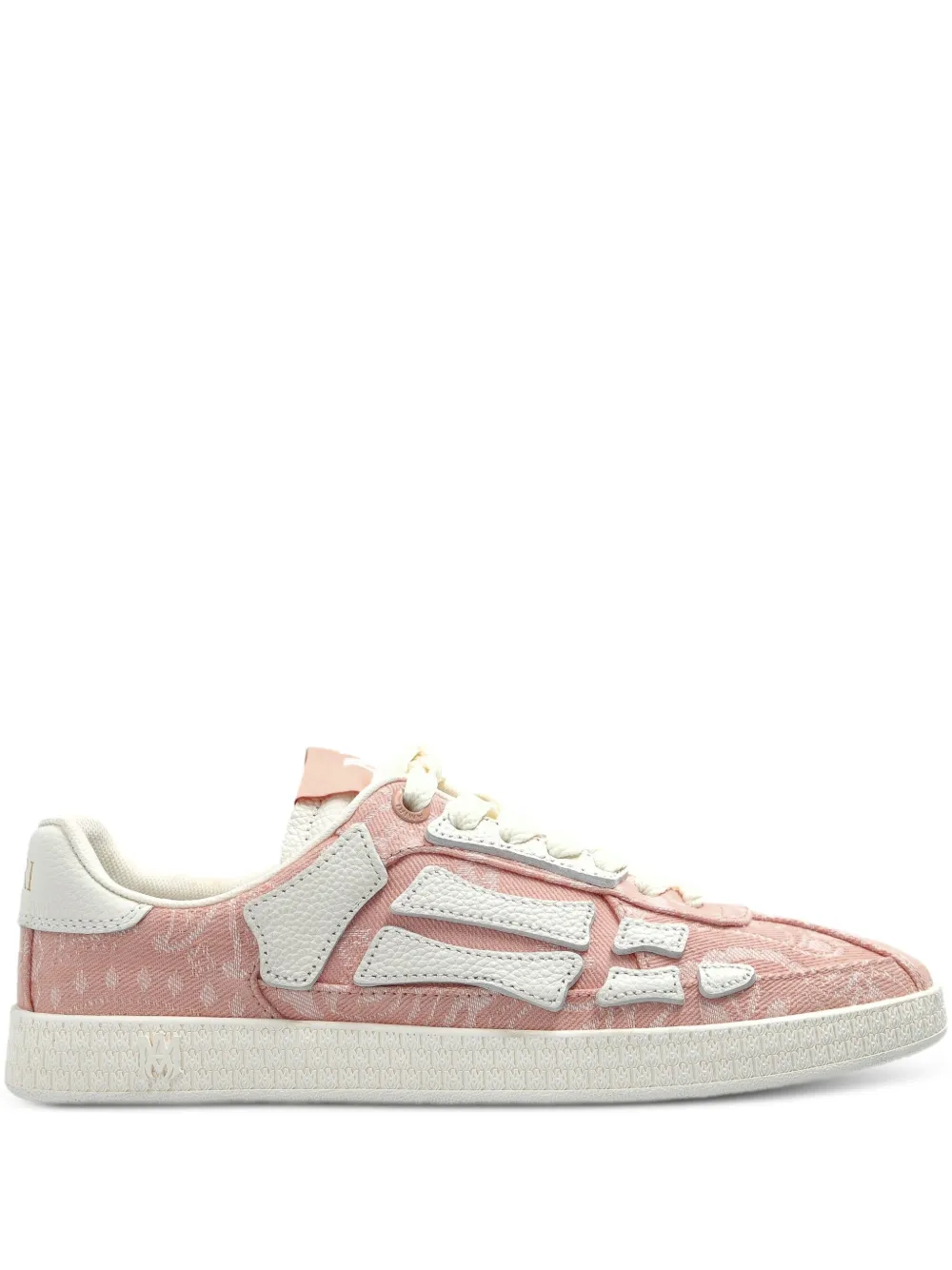 AMIRI monogram-embossed lace-up sneakers Pink