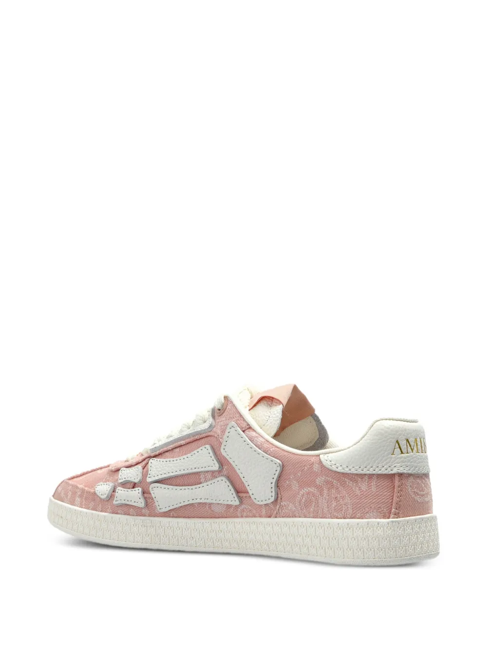 AMIRI monogram-embossed lace-up sneakers Pink