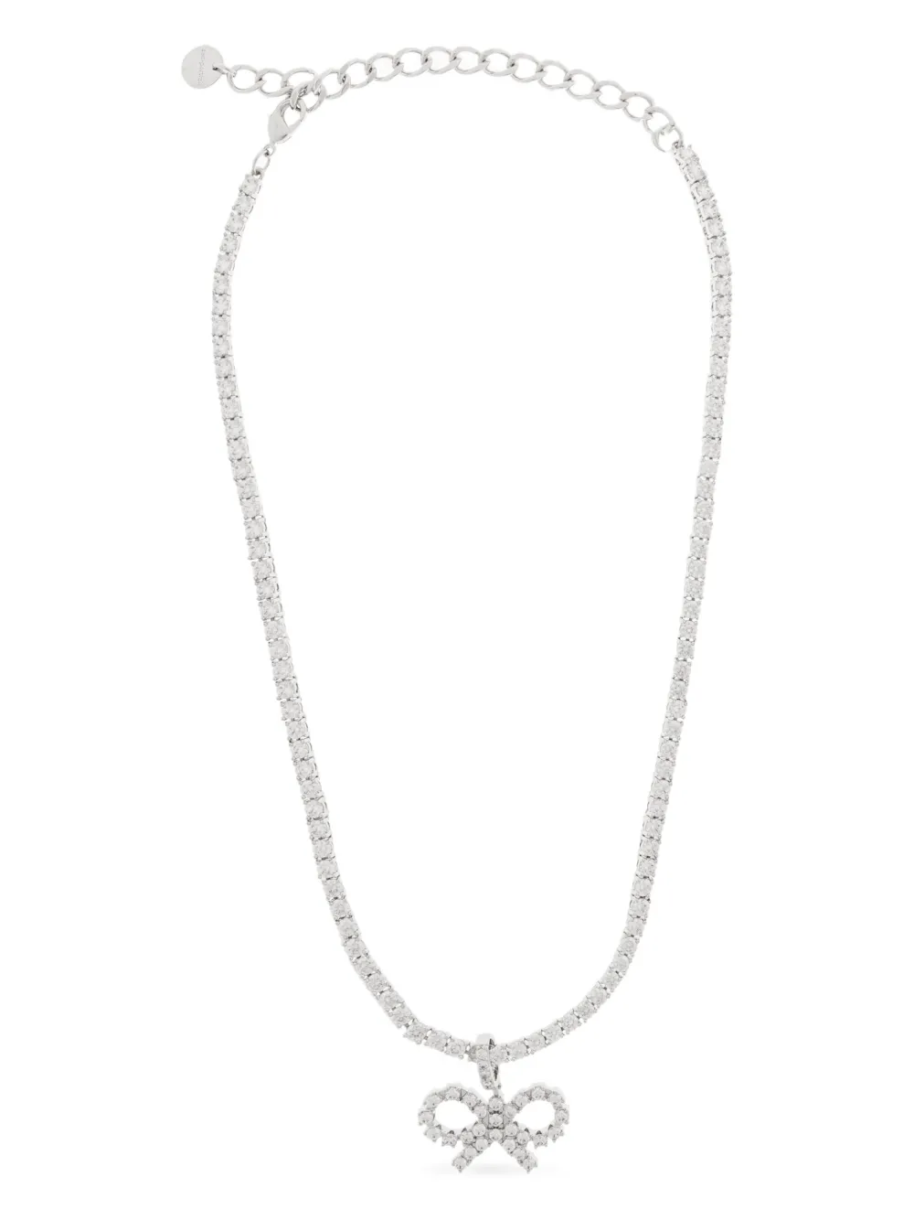 bow-motif tennis necklace