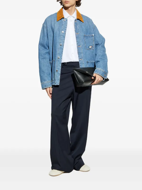 giorgio armani dress shirt Blue Cotton This piece reflects the brands signature streamlined modernity and dedication to immaculate tailoring Solid Twill Cotton Dress Shirt